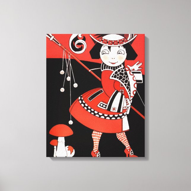 Impressão Em Tela Rapariga em Vermelho (Frente)