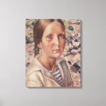 Rapariga numa Praia de Pebble