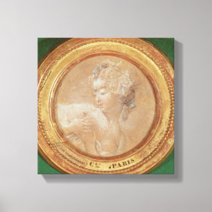 Impressão Em Tela Rapariga que espreme seu peito