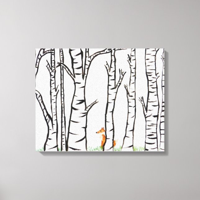 Impressão Em Tela Raposa solitário (Frente)