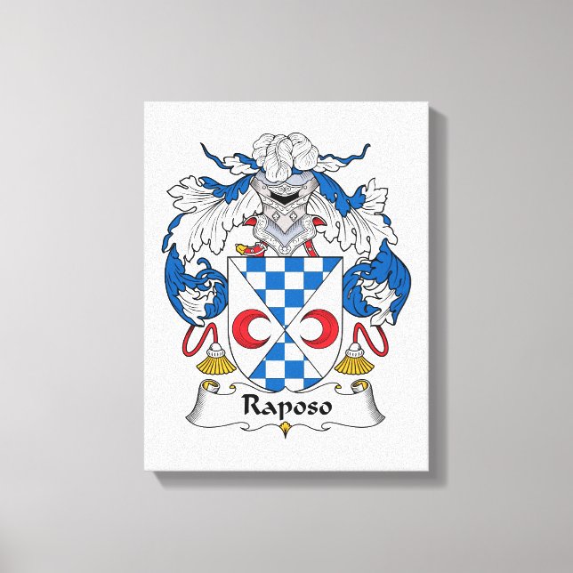 Impressão Em Tela Raposo Family Crest (Frente)