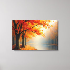 Impressão Em Tela Raschelndes Herbstlaub im Wind