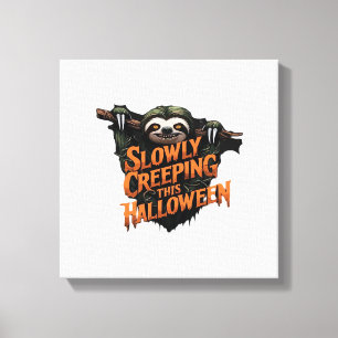 Impressão Em Tela Rastejando Lentamente Neste Halloween - Camisa Clá