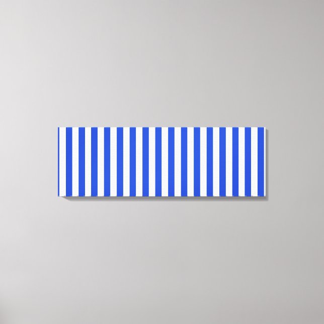 Impressão Em Tela Real Blue Combination Stripes por Shirley Taylor (Frente)
