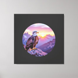 Impressão Em Tela Realistic Eagle on Rock – Majestic Wildlife Scene