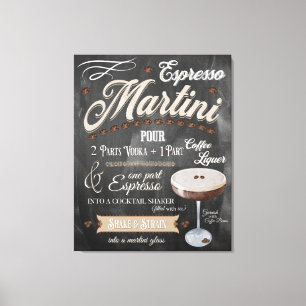 Impressão Em Tela Receita do quadro calcário Espresso Martini
