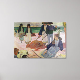 Impressão Em Tela Recolectores da alga de Paul Gauguin  , 1889