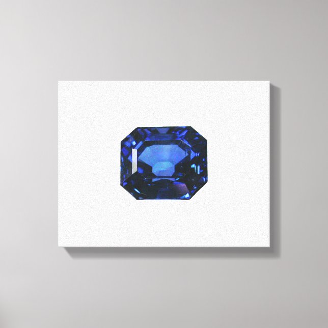 Impressão Em Tela Rectangular Sapphire Blue Pattern (Frente)