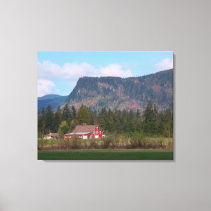 Impressão Em Tela Red Barn e Mount Enumclaw