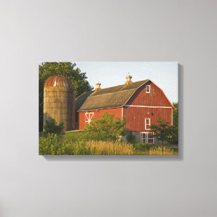Impressão Em Tela Red Barn e Silo