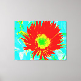 Impressão Em Tela Red Bloom Abstraction