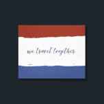 Impressão Em Tela Red Cream Blue Nós Viagem juntos<br><div class="desc">Red Cream Blue Nós Viagem Juntos abstrato inspirador patriota</div>