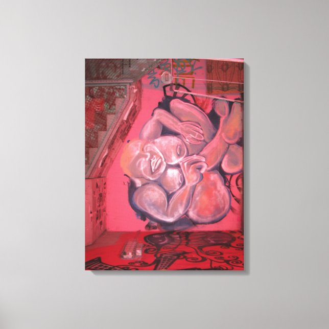 Impressão Em Tela Red Fat Lady Grafite Street art, arte do mundo rea (Frente)