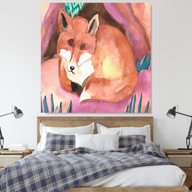 Impressão Em Tela Red Fox 🦊 (Insitu(Quarto))