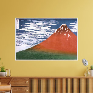 Impressão Em Tela Red Fuji, Aka Fujiyama Volcano Katsushika Hokusai