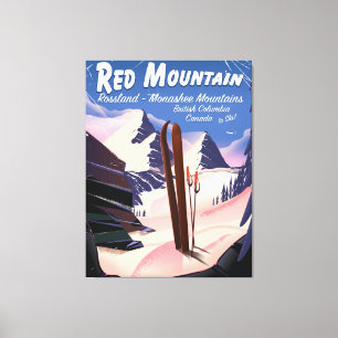 Impressão Em Tela Red Mountain British Columbia, Canadá, poster de e