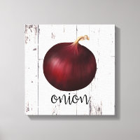 RED ONION White Wood Rushouse Farmhouse Art