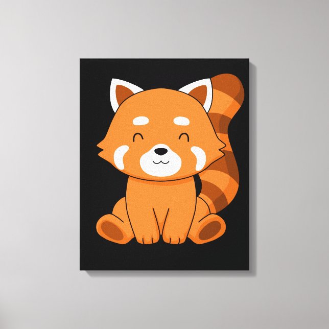 Impressão Em Tela Red Panda Gift Kids Mulheres Kawaii Red Panda (Frente)