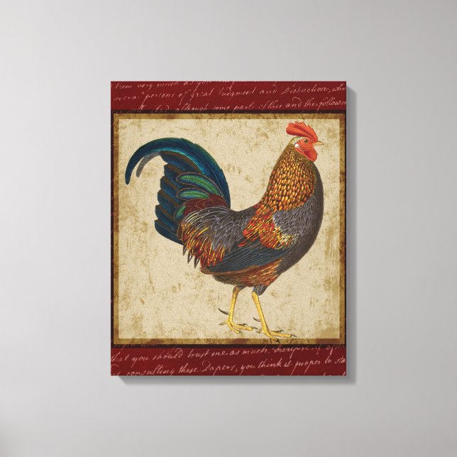 Impressão Em Tela Red Rooster (Frente)