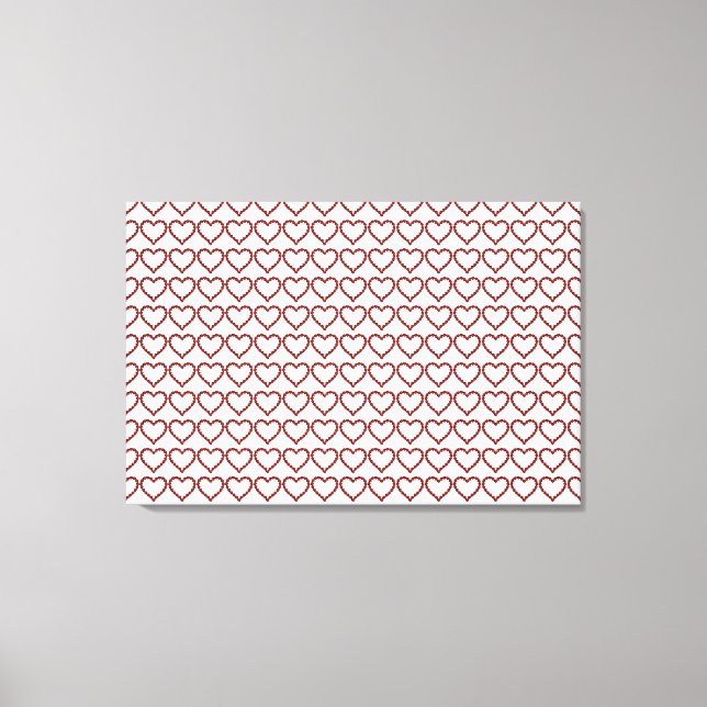 Impressão Em Tela Red Ruby Gemstone Heart (Frente)