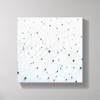 Impressão Em Tela Rede de Grade de Rede Abstrata Moderna - Conexão N
