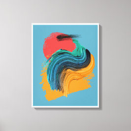 Impressão Em Tela Redemoinho de Horizonte Abstrato
