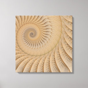 Impressão Em Tela Redemoinho Marrom Abstrato Espiral