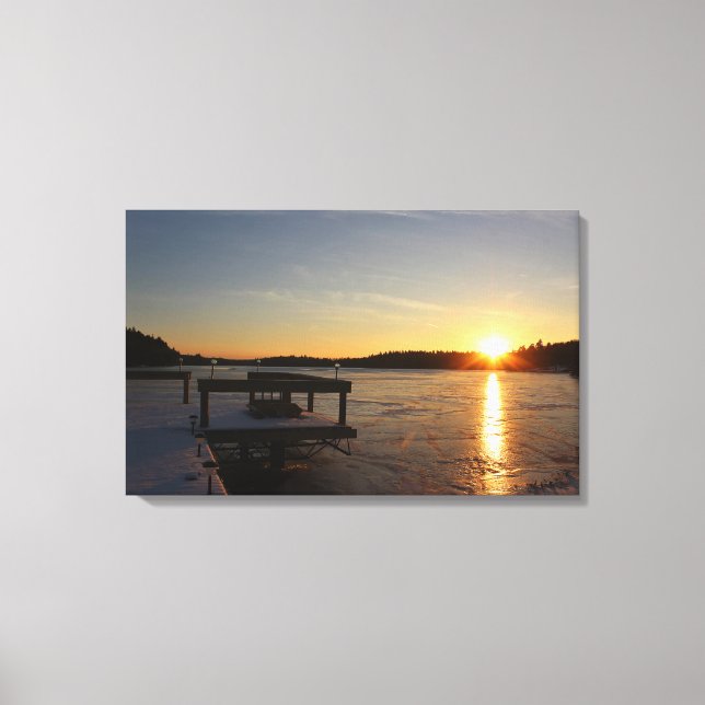 Impressão Em Tela Reflexão congelada (Frente)