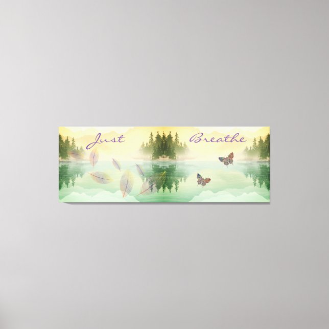 Impressão Em Tela Reflexão da Montanha Citrus SÓ RESPIRA (Frente)