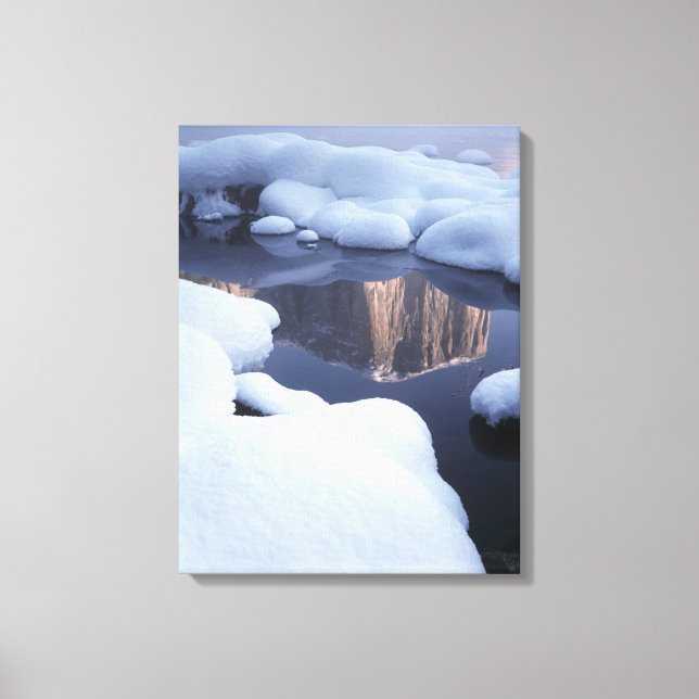 Impressão Em Tela Reflexão da Montanha no Rio (Frente)