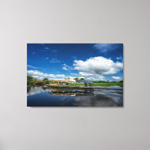 Impressão Em Tela Reflexão do Barco Turístico