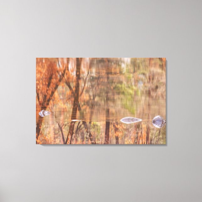 Impressão Em Tela Reflexão do Rio Autumn (Frente)