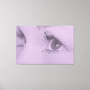 Impressão Em Tela Reflexo de Meio-Tonalidade Negro&Lilac Honesto Glâ