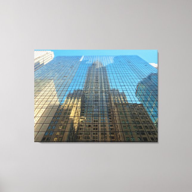 Impressão Em Tela Reflexo do Empire State Building no Edifício de Vi (Frente)