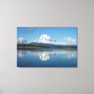 Impressão Em Tela Reflexo do Monte Moran em Grand Teton