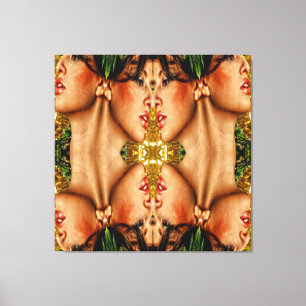Impressão Em Tela Reflexo Dourado