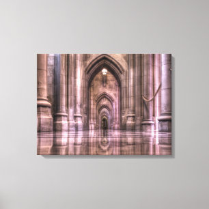 Impressão Em Tela Reflexões da Catedral Nacional de Washington