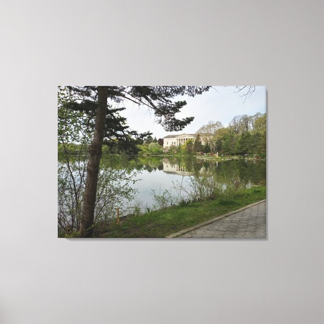 Impressão Em Tela Reflexões do Museu de História de Buffalo (Frente)