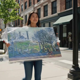 Impressão Em Tela Reflexões sobre o Riverwalk de Detroit