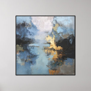 Impressão Em Tela Reflexos Dourados – Arte Abstrata para Parede Pais