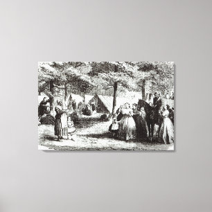 Impressão Em Tela Refugiados do sul que encamping nas madeiras