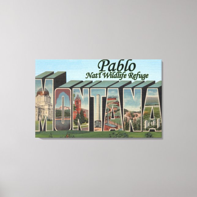 Impressão Em Tela Refúgio sobre a vida selvagem no Pablo Nat, Montan (Frente)