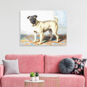 Impressão Em Tela Regal Pug Dog Portrait de Conradijn Cunaeus