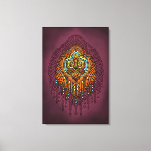 Impressão Em Tela Regal Spirit Lion Ornamentado Tribal Mandala Roa