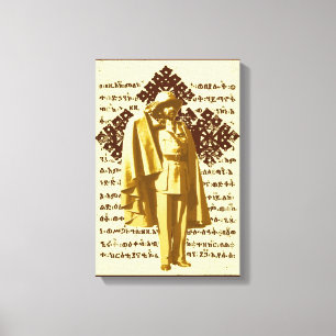 Impressão Em Tela Reggae Etiópia Jamaica de Haile Selassie Rasta