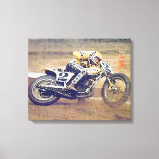 Impressão Em Tela "Rei" Kenny Roberts, em ação na moto de terra