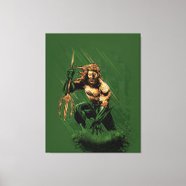 Impressão Em Tela Rei Oceano Guerreiro Tridente Arte de Quadrinhos D