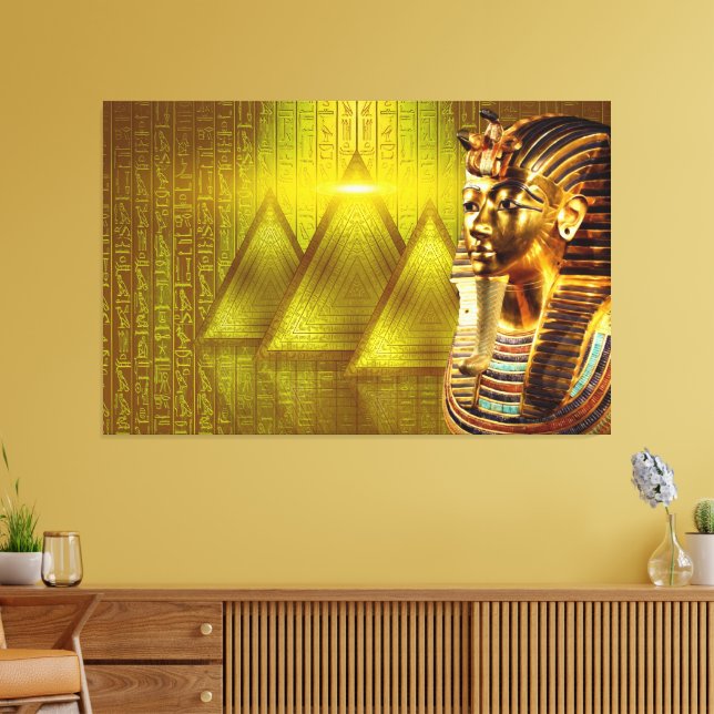 Impressão Em Tela Rei Tut Tutankhamun Tvas Imprimir Imagem 10 (Insitu(Sala de estar))