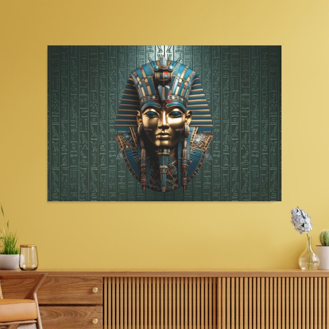 Impressão Em Tela Rei Tut Tutankhamun Tvas Imprimir Imagem 4 (Insitu(Sala de estar))