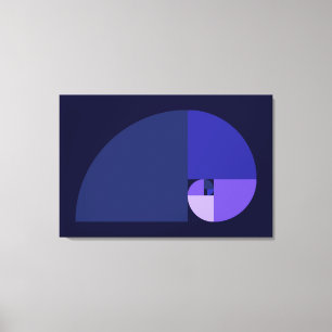 Impressão Em Tela Relação dourada, espiral de Fibonacci